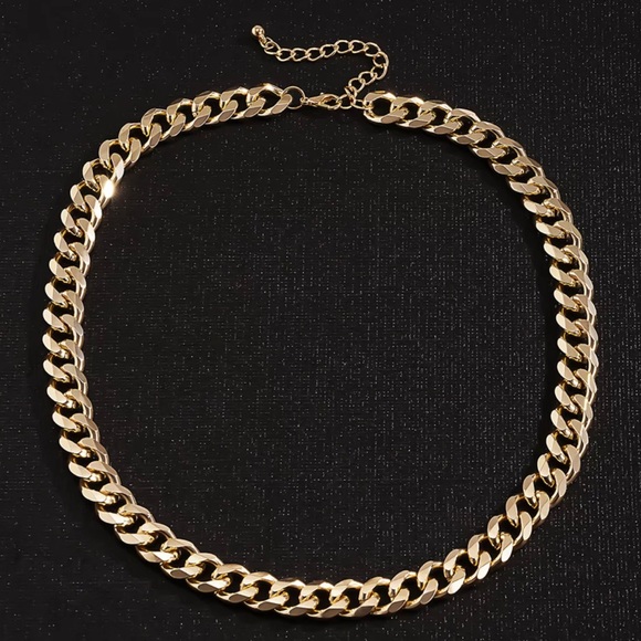 Gold Unisex Cuban Link Chain - Picture 3 of 5